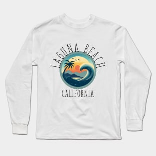 Laguna Beach - California (with Black Lettering) Long Sleeve T-Shirt